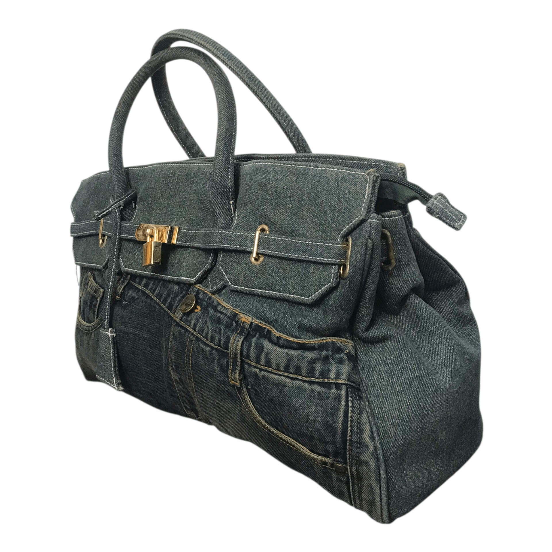Handmade × If Six Was Nine Birkin Denim Blue HandBag Size ONE SIZE - 3 Thumbnail
