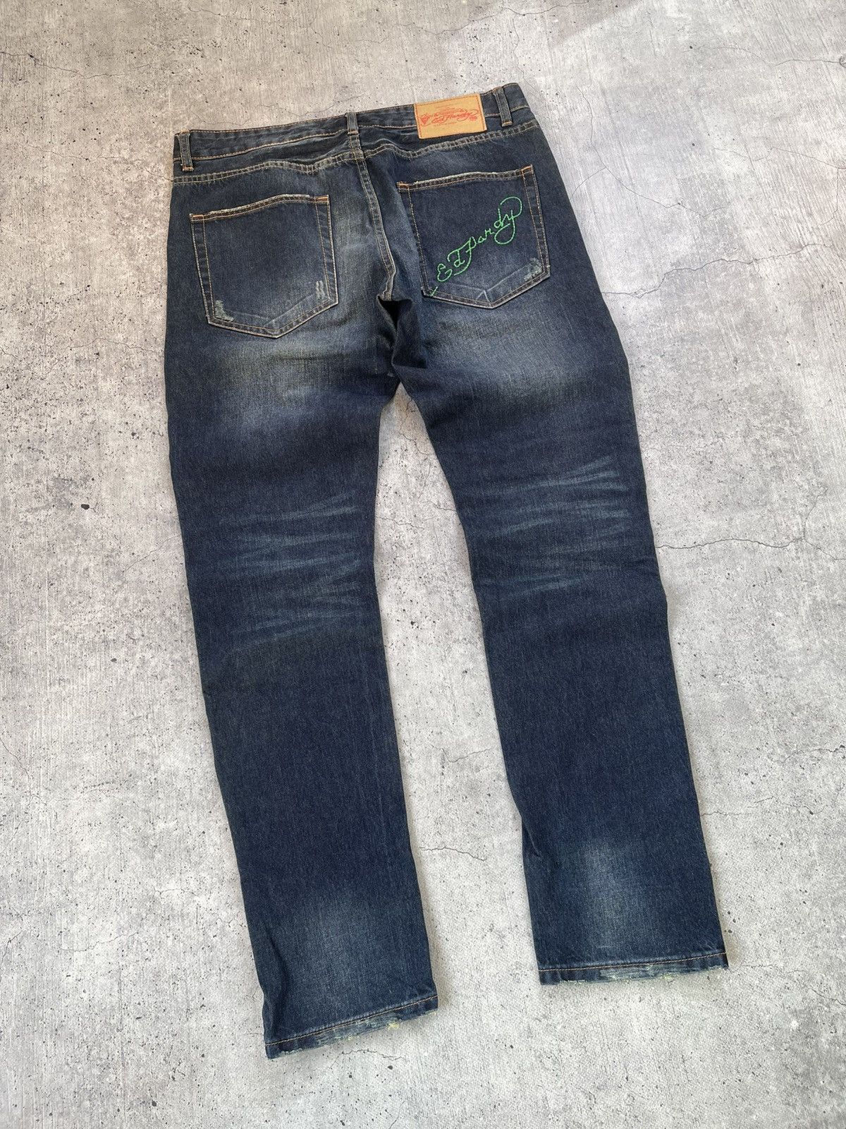 Ed Hardy × Japanese Brand × Vintage Vintage Ed Hardy Jeans Big logo Y2K Size US 36 / EU 52 - 1 Thumbnail