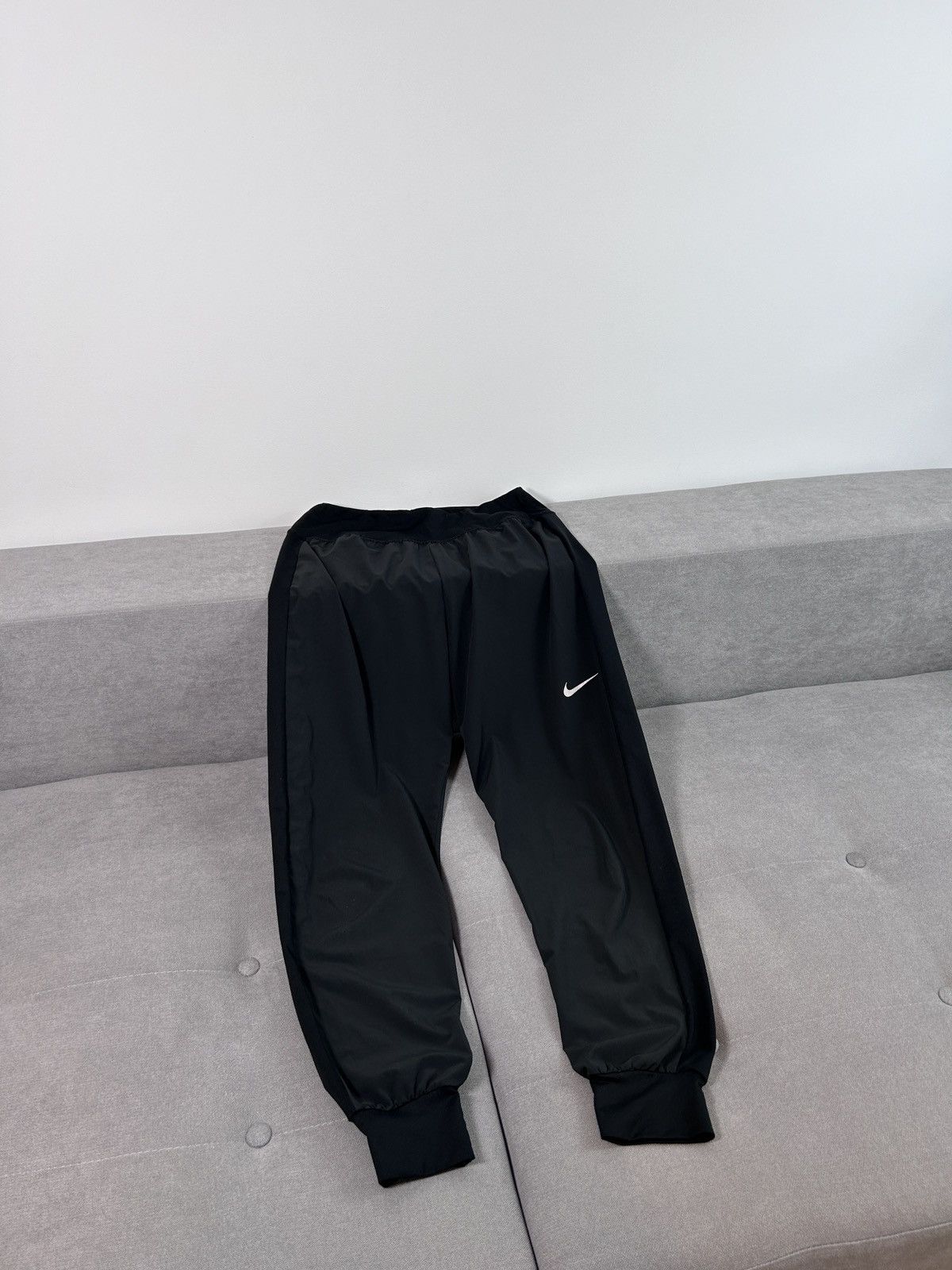 Nike × Vintage Vintage Nike Y2K Black Drill Baggy Track Pants Size US 30 / EU 46 - 2 Thumbnail