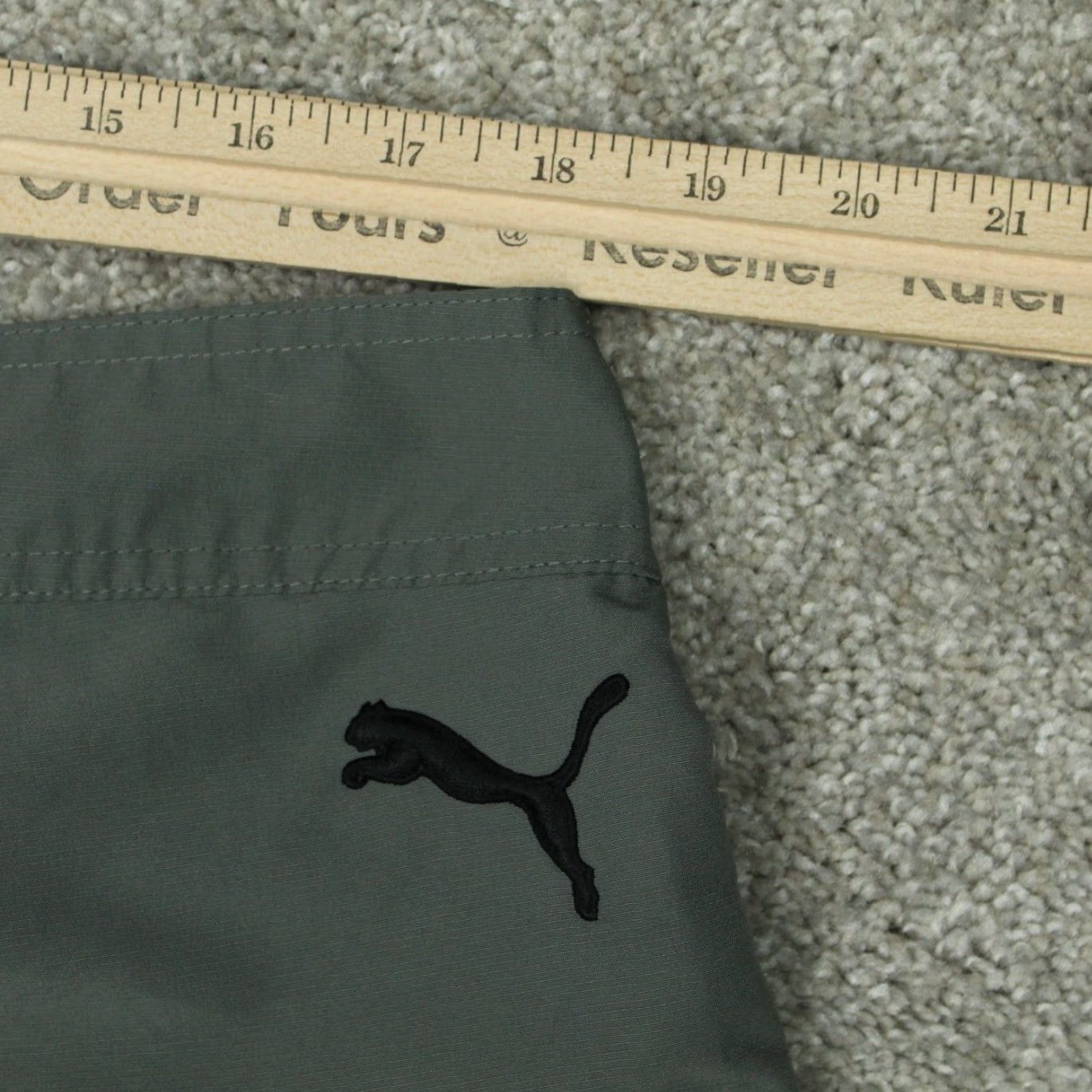 Puma PUMA Board Shorts Mens XL 100% Polyester Green Beach Surfing Logo Drawstring Men's XL Bathing Swim Suit Trunks Size US 36 / EU 52 - 4 Thumbnail