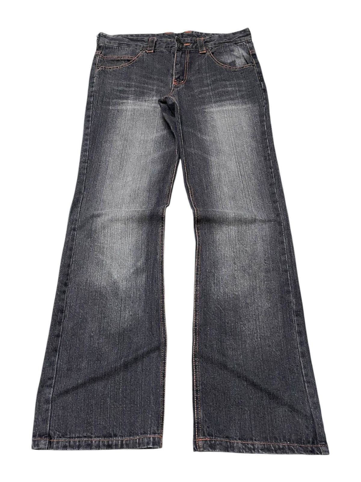 Japanese Brand × Le Grande Bleu (L.G.B.) × Vintage Peace Symbol Japanese Brand Flared Denim Jeans Size US 30 / EU 46 - 2 Thumbnail