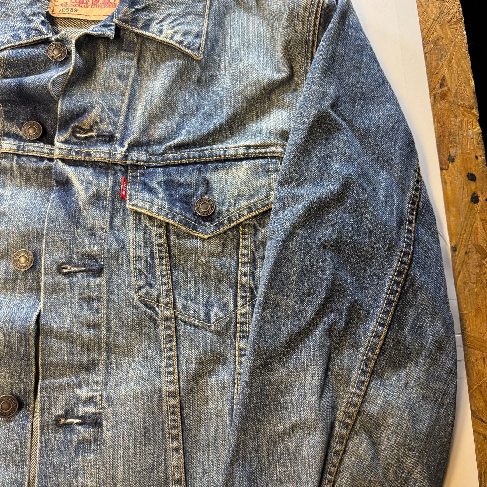 Levi's Levi's 70589 Trucker Denim Blue Jean Jacket Mens Size M Size US M / EU 48-50 / 2 - 4 Thumbnail