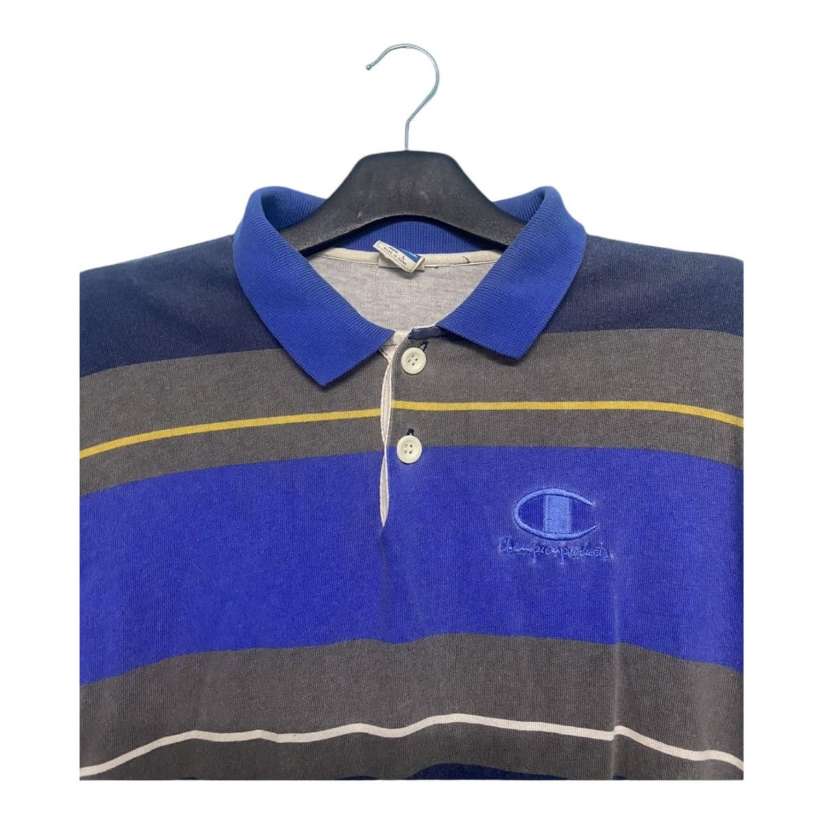 Champion 💥VINTAGE💥90s POLO RUGBY CHAMPION STRIPE EMBROID LOGO Size US L / EU 52-54 / 3 - 6 Thumbnail