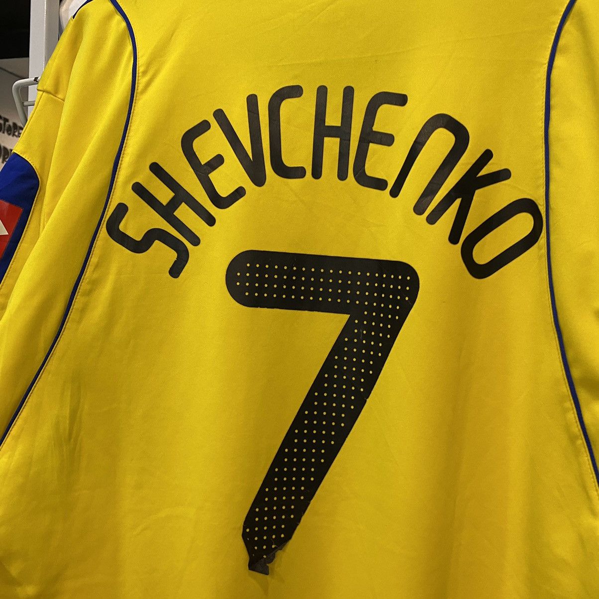 Lotto Sport VINTAGE Ukraine Lotto Andriy Shevchenko #7 home jersey Size US XL / EU 56 / 4 - 8 Thumbnail