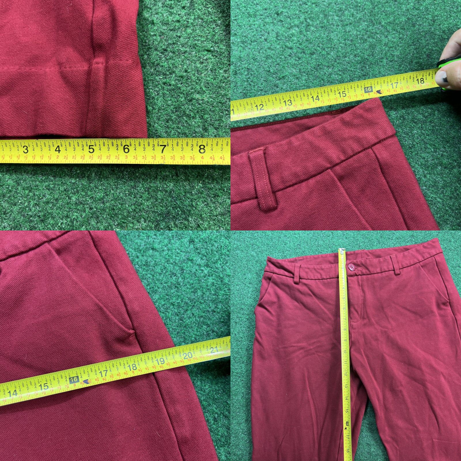 Vintage CABI Cropped Wide-Leg Pants Burnt Brick Red Size 12 32x24 Size 34" / US 12 / IT 48 - 8 Thumbnail