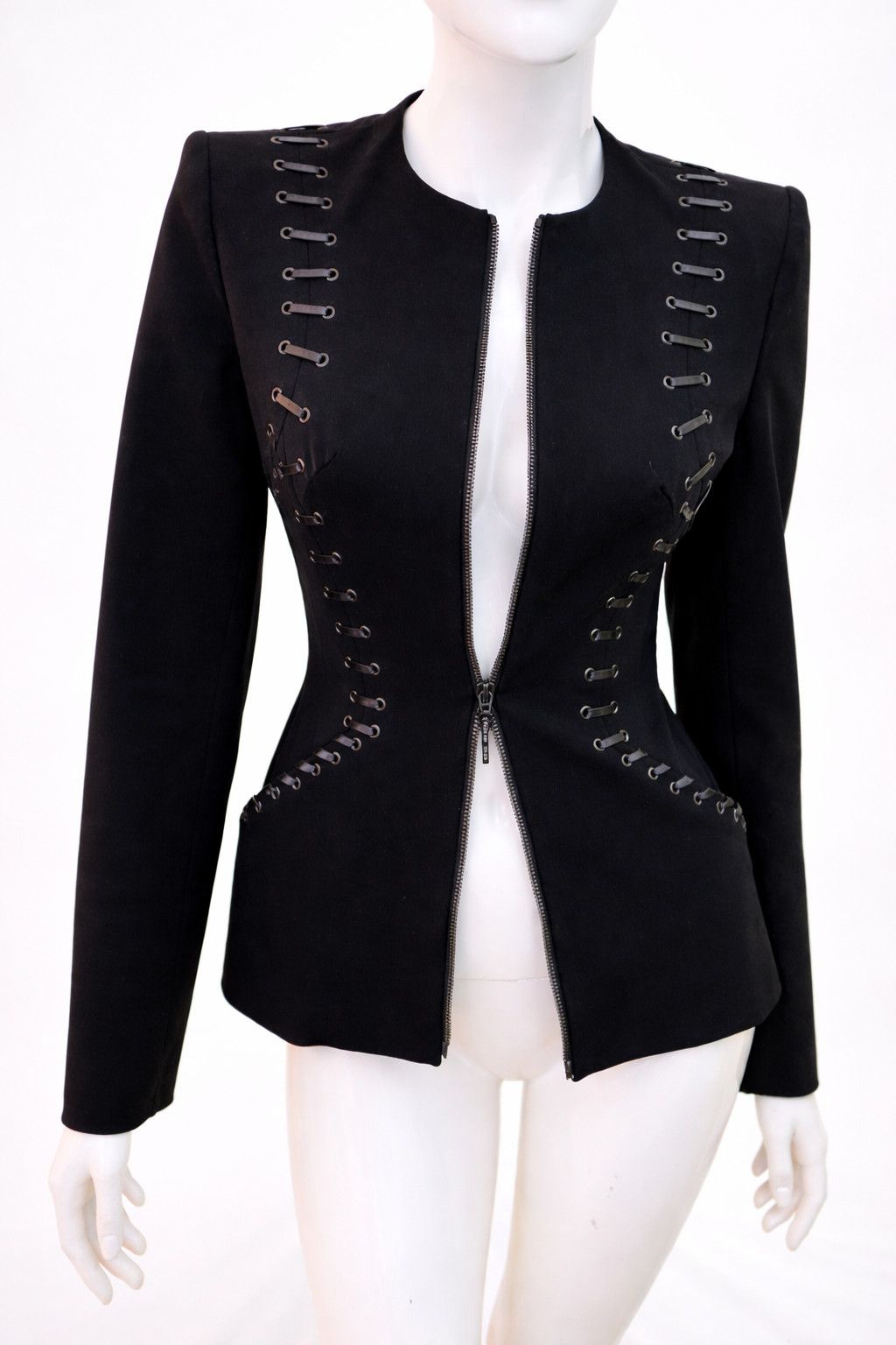 plein sud Plein Sud Corset Lace up Jacket – Archive Bondage Sculptural Size M / US 6-8 / IT 42-44 - 4 Thumbnail