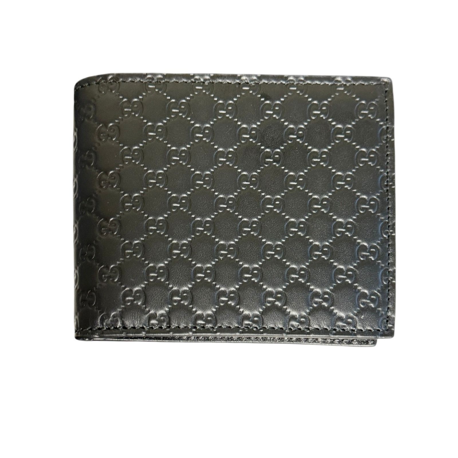Gucci Gucci Microguccisima Leather Bifold Wallet in Black Size ONE SIZE - 1 Thumbnail