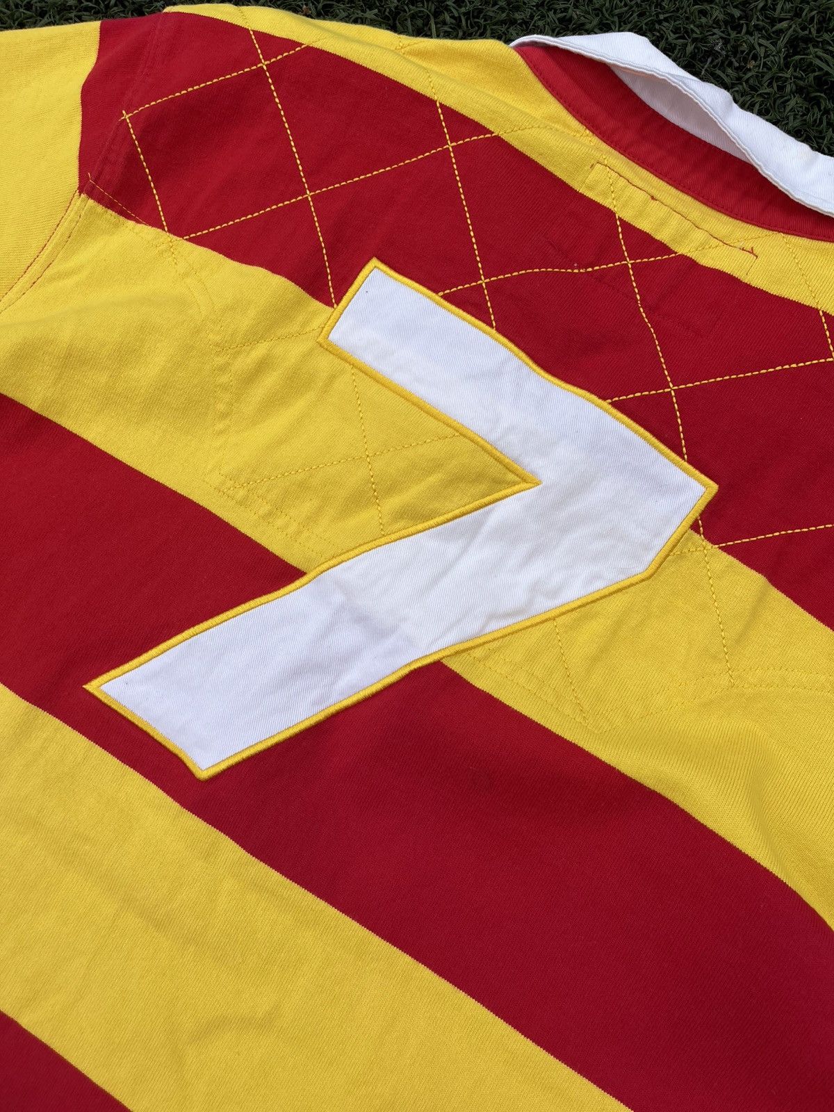 DHL Rare DHL x HSBC Rugby Polo Shirt Striped Vintage L Size US L / EU 52-54 / 3 - 5 Thumbnail