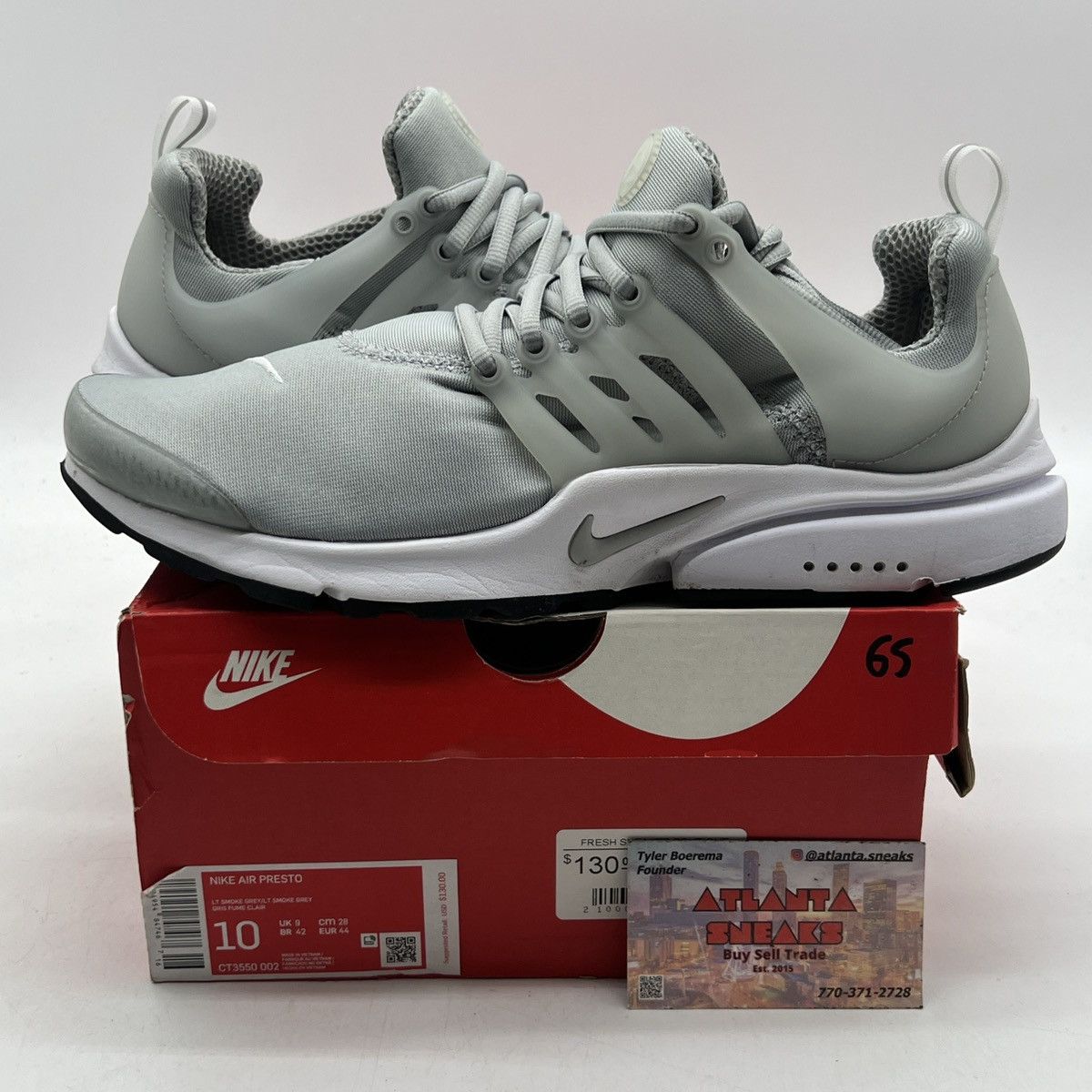 Nike Air presto light smoke grey Size US 10 / EU 43 - 1 Thumbnail