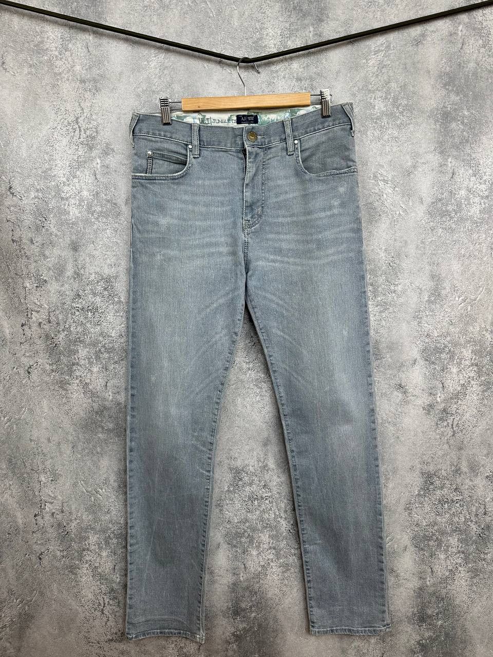 Giorgio Armani Armani Jeans AJ Jungle City Elephant Print Light Slim Jeans Size US 33 - 2 Thumbnail