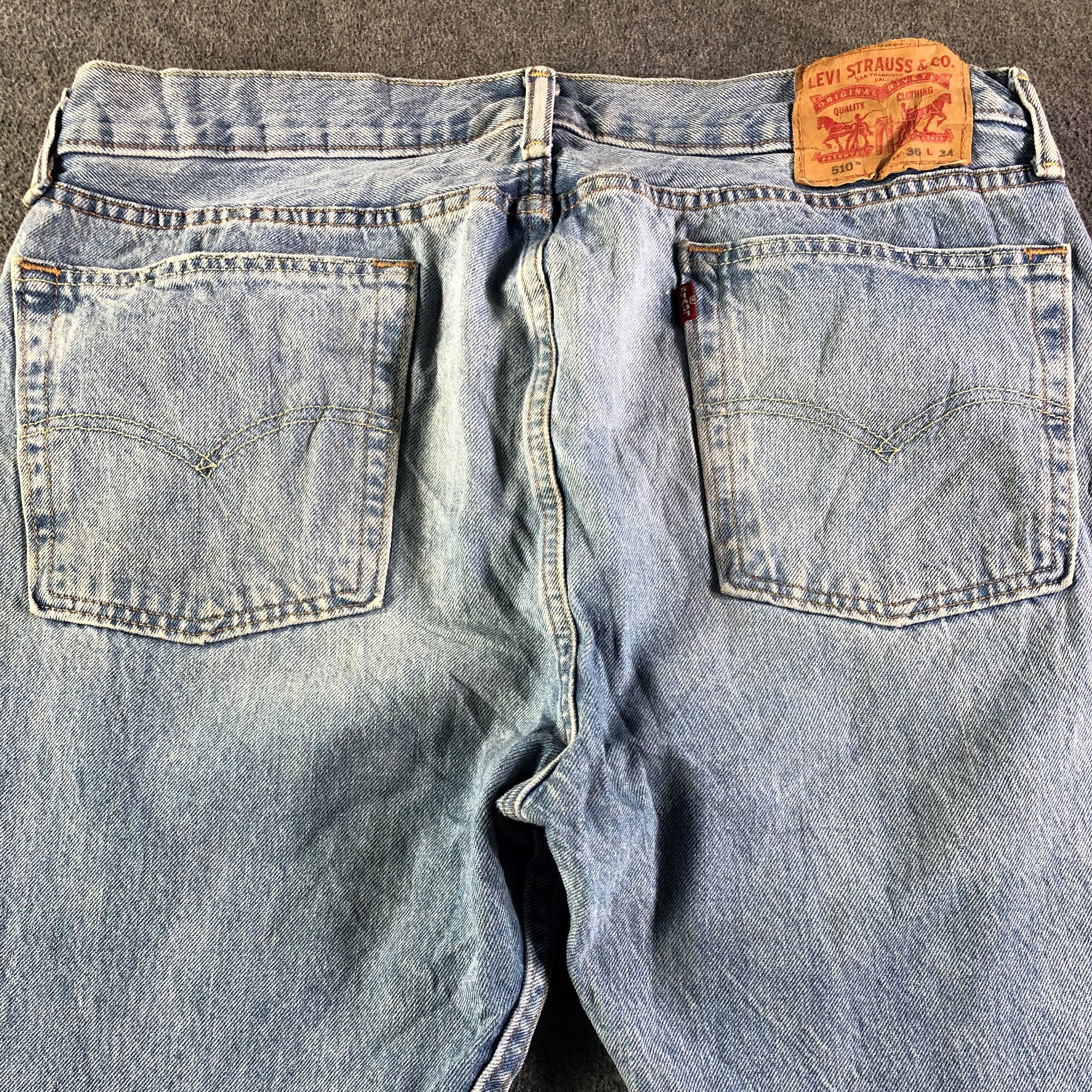 Levi's Vintage Blue Wash Levis 510 Jeans-J4235 Size US 36 / EU 52 - 4 Thumbnail