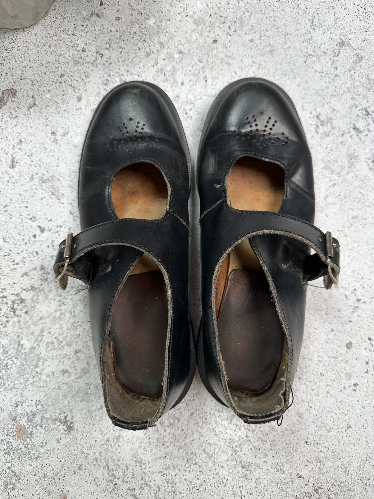 Dr. Martens × Vintage Vintage 90s Dr Martens Goth Chunky Platform Leather Mules 10 Size US 8 / EU 41 - 17 Thumbnail