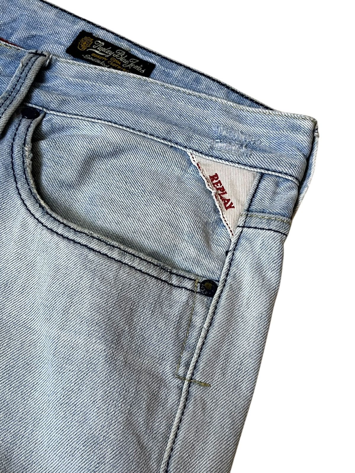 Replay SICK🔥REPLAY ASOLO ITALY STRAIGHT CUT BLUE JEANS Size US 35 - 5 Thumbnail