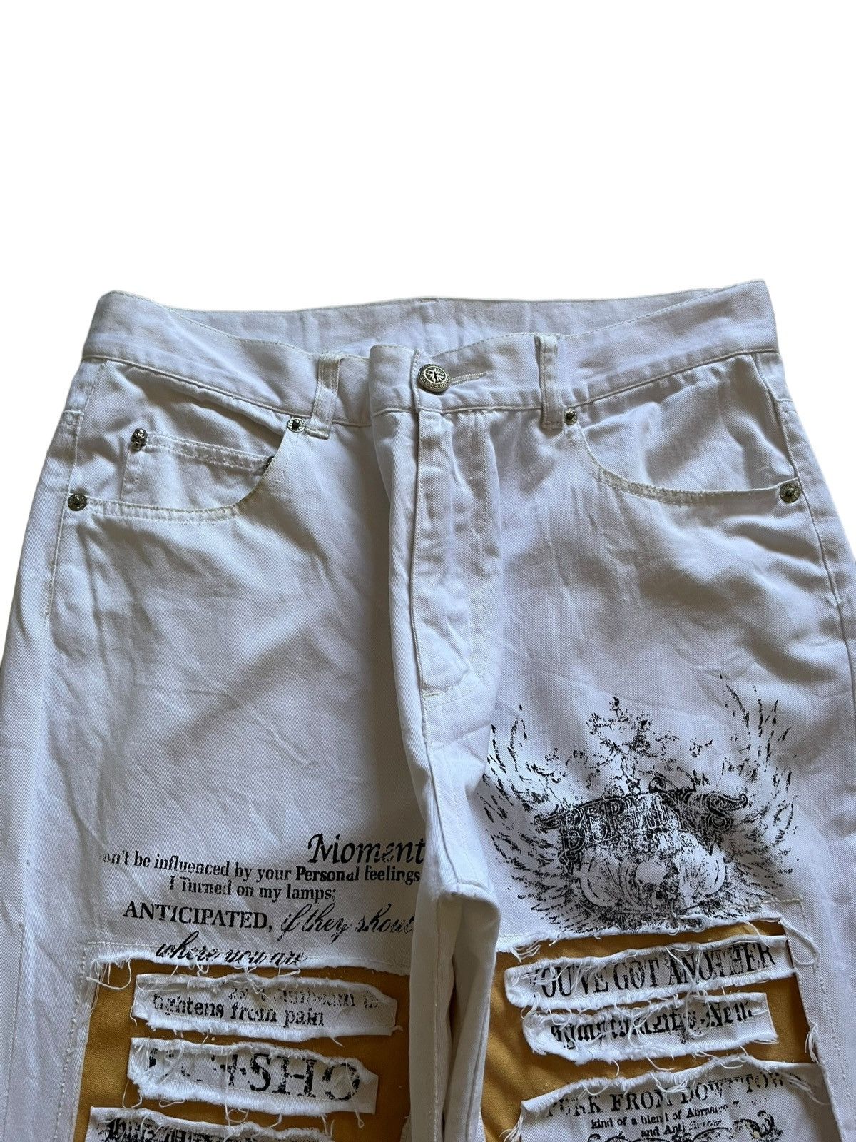 Japanese Brand Vintage Japanese Bernings Sho Flared Patches Jeans Size US 29 - 4 Thumbnail