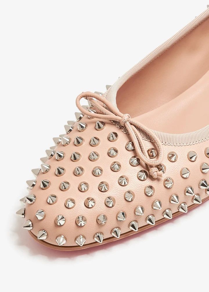 Christian Louboutin o1bcso1str0825 Sweet Jane Spikes in Beige Size US 5 / IT 35 - 4 Thumbnail