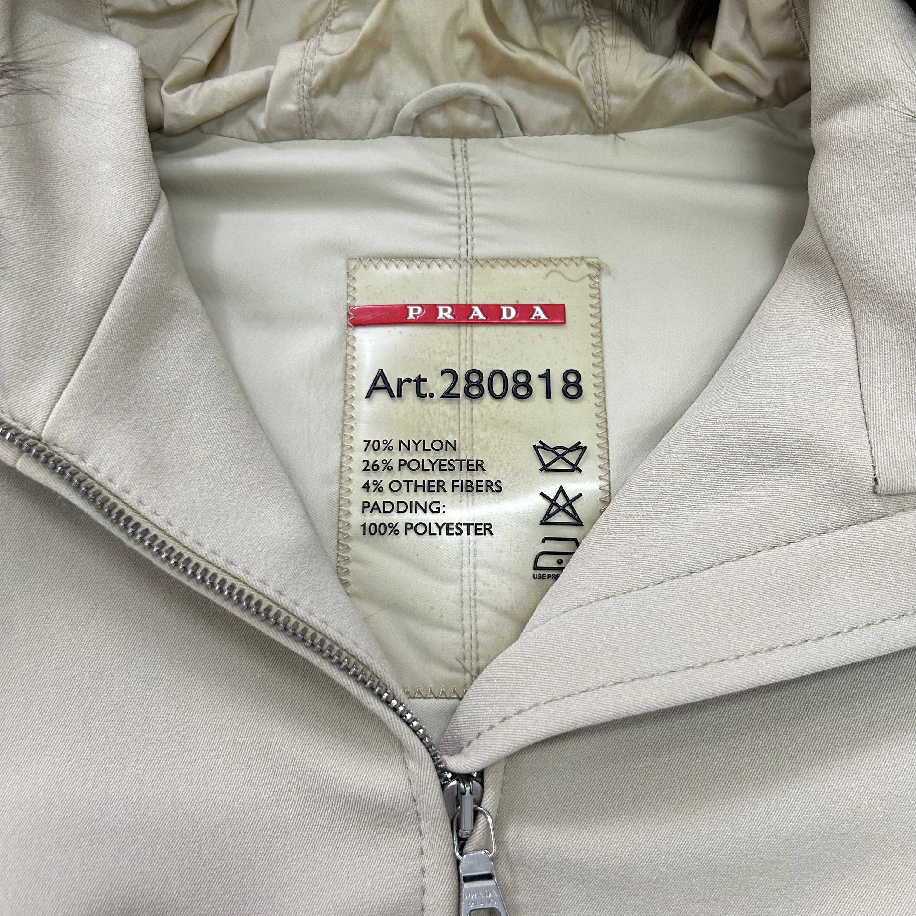 Prada Prada Beige Fur Hooded Jacket Size US M / EU 48-50 / 2 - 4 Thumbnail
