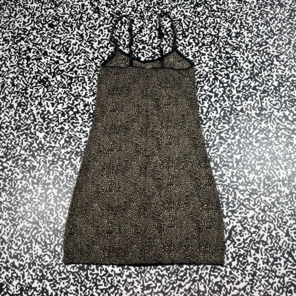 Japanese Brand Vintage Y2K Leopard Sexy Mesh Retro Style Nightie Mini Dress Size S / US 4 / IT 40 - 10 Thumbnail