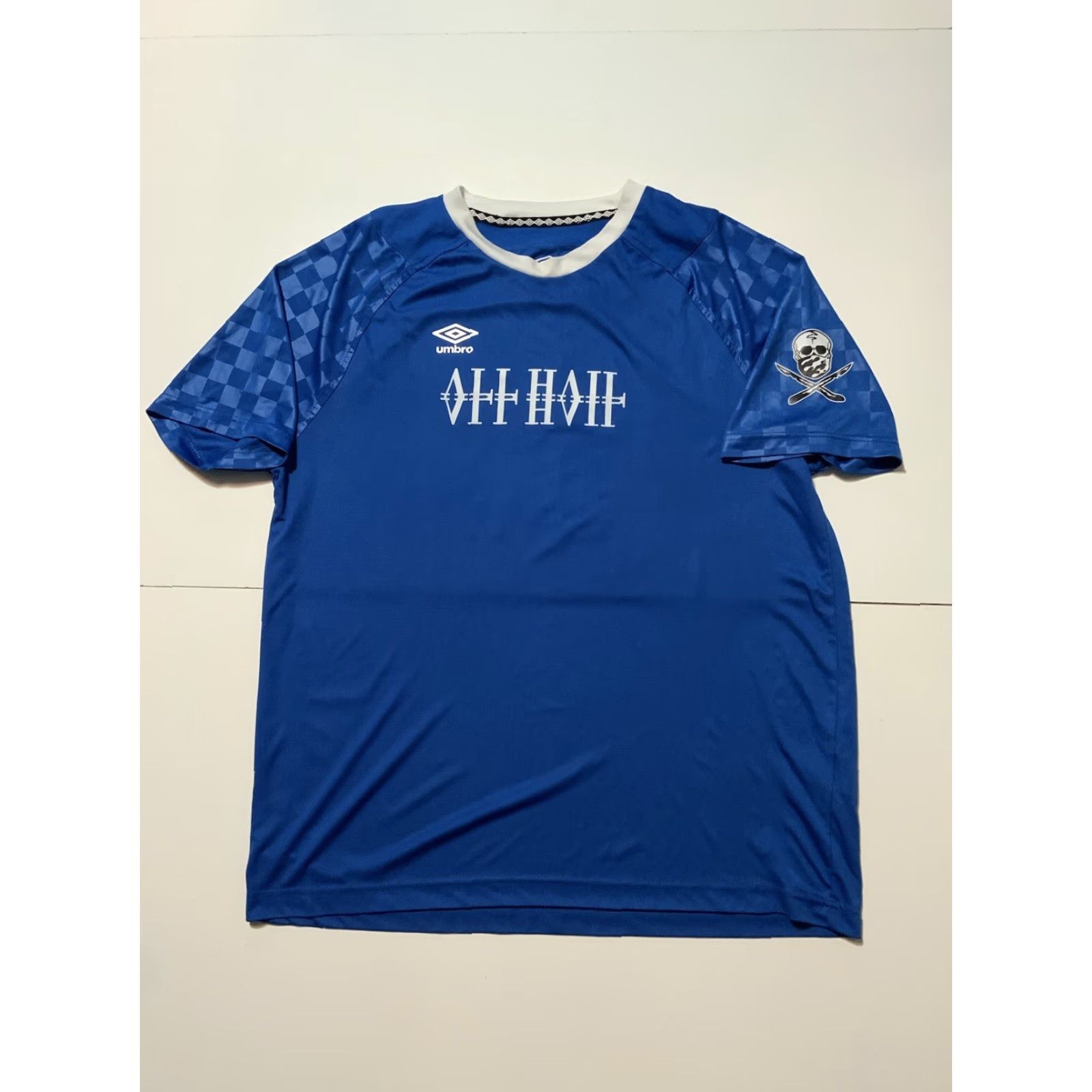 Umbro Umbro The Shoe Surgeon All Hail Skull Checkered Blue Soccer Football Jersey XL Mens Size US XL / EU 56 / 4 - 2 Thumbnail