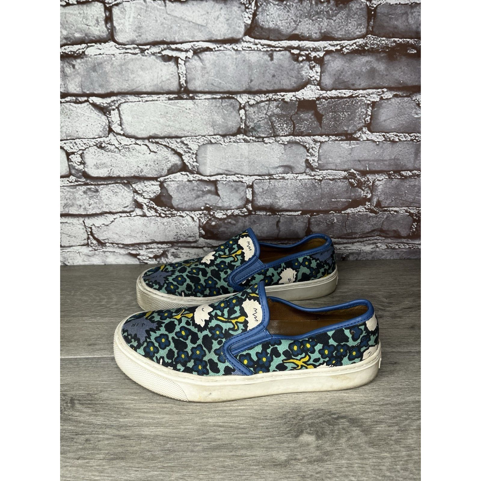 Coach Coach Cameron A01986 Aqua Blue Floral Fabric SlipOn Sneakers Size US 8 / IT 38 - 14 Thumbnail