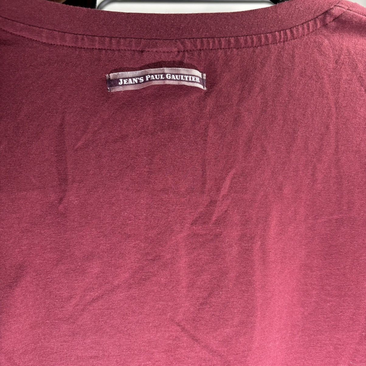 Jean Paul Gaultier Jean Paul Gaultier 2000s Corset Longsleeve Top Burgundy Size S / US 4 / IT 40 - 5 Thumbnail