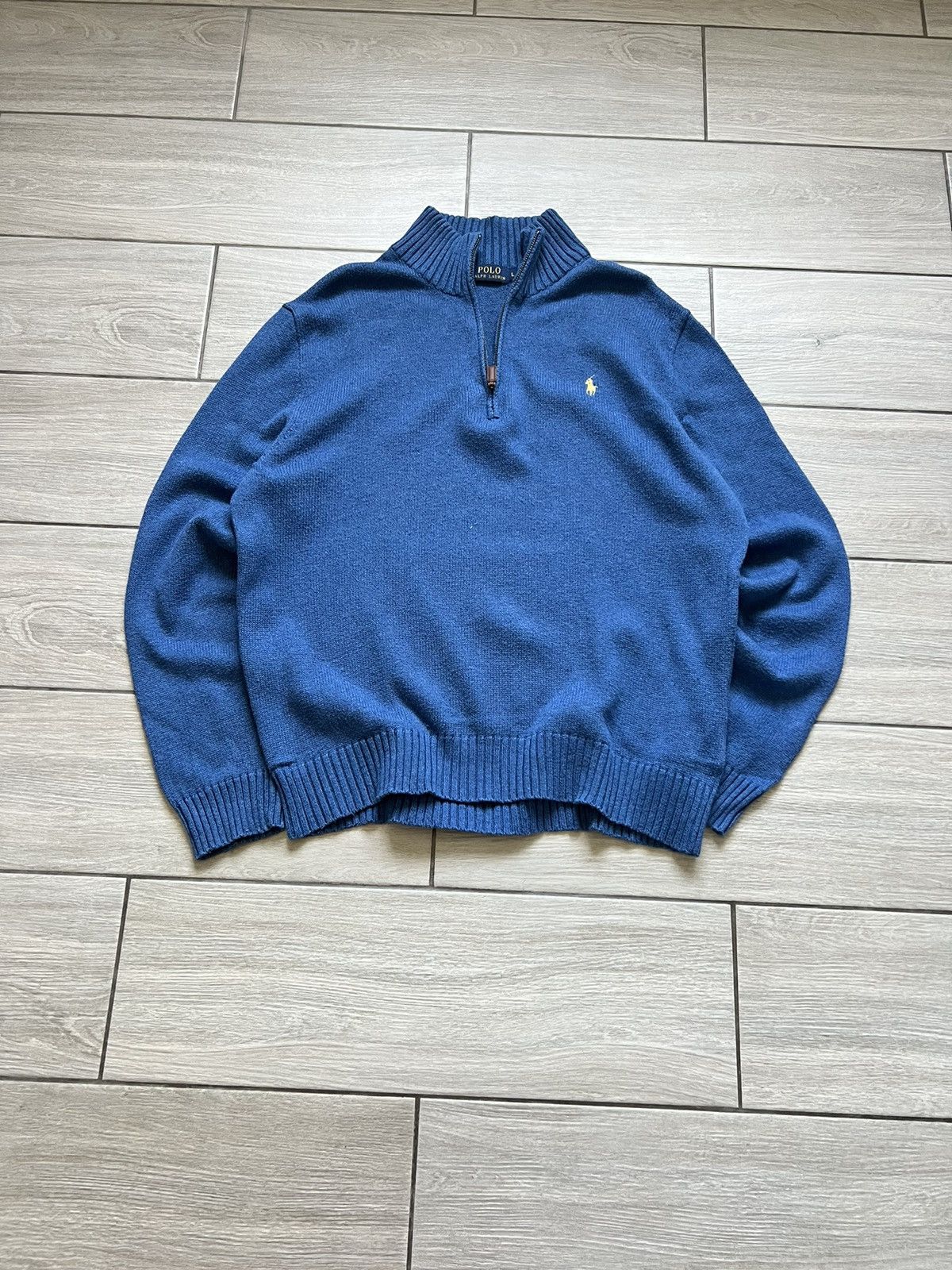 Ralph Lauren Vintage POLO RALPH LAUREN 1/4 Zip Sweater Old Money Size US L / EU 52-54 / 3 - 1 Thumbnail
