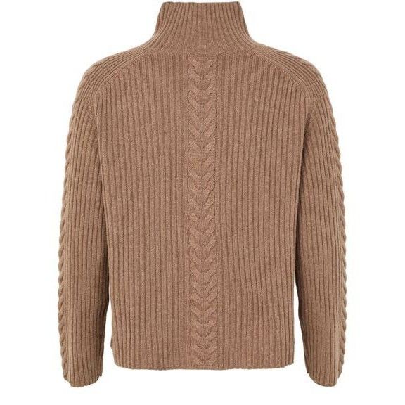Max Mara MAX MARA Turtleneck Brown Knit Wool Sweater New & Authentic Size L / US 10 / IT 46 - 2 Thumbnail