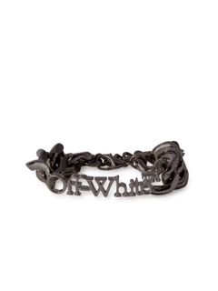 Off-White c/o Virgil Abloh Paperclip Chord Bracelet In Silver/black for Men