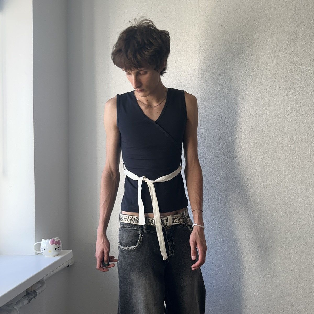 Hysteric Glamour × Undercover Y2K Bondage Tank Top T Shirt Mad Punk Tripp NYC Vibe Size M / US 6-8 / IT 42-44 - 4 Thumbnail