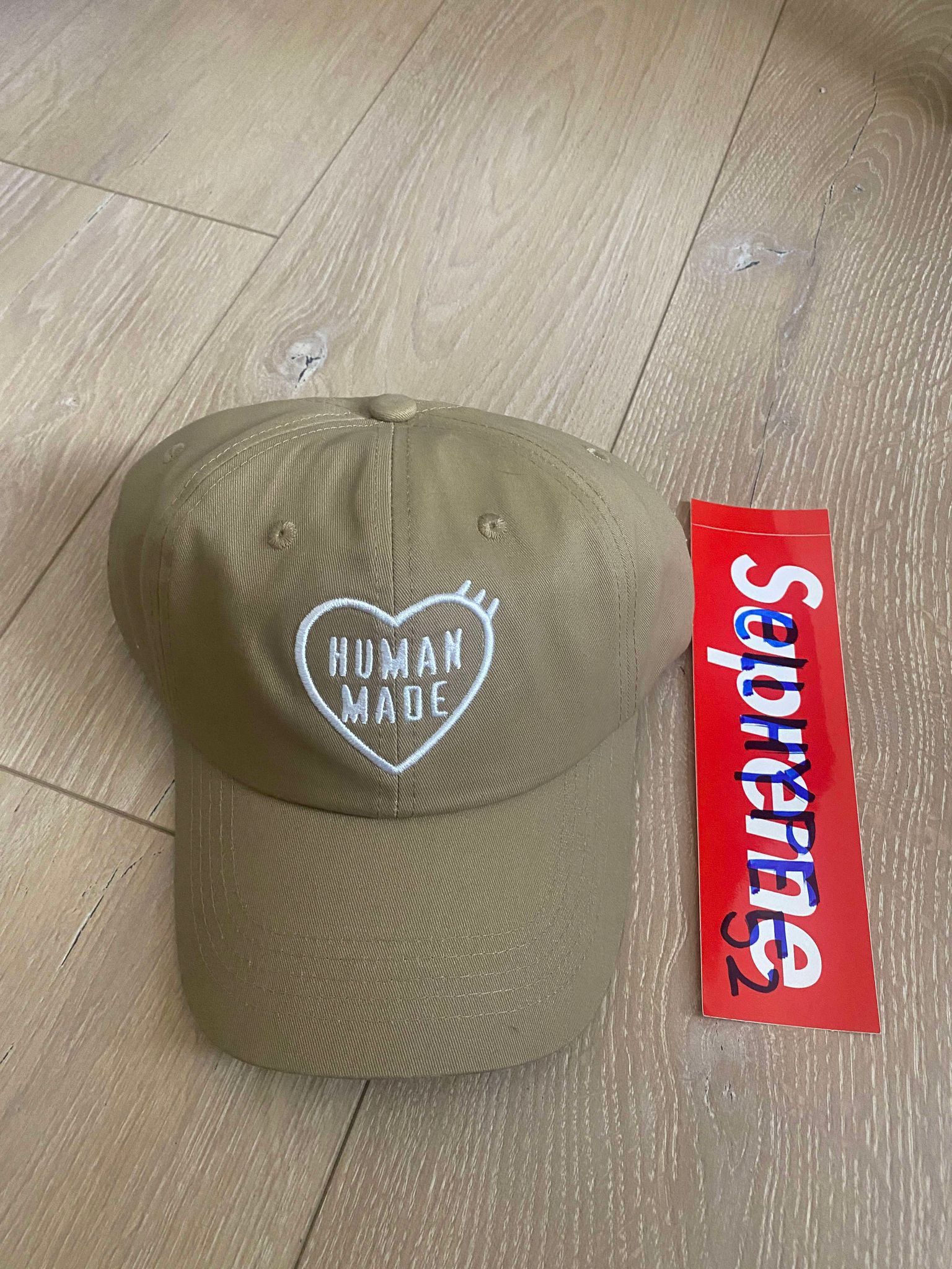 Human Made Heart Logo Cap Human Made Men's Washed Heart Cap In