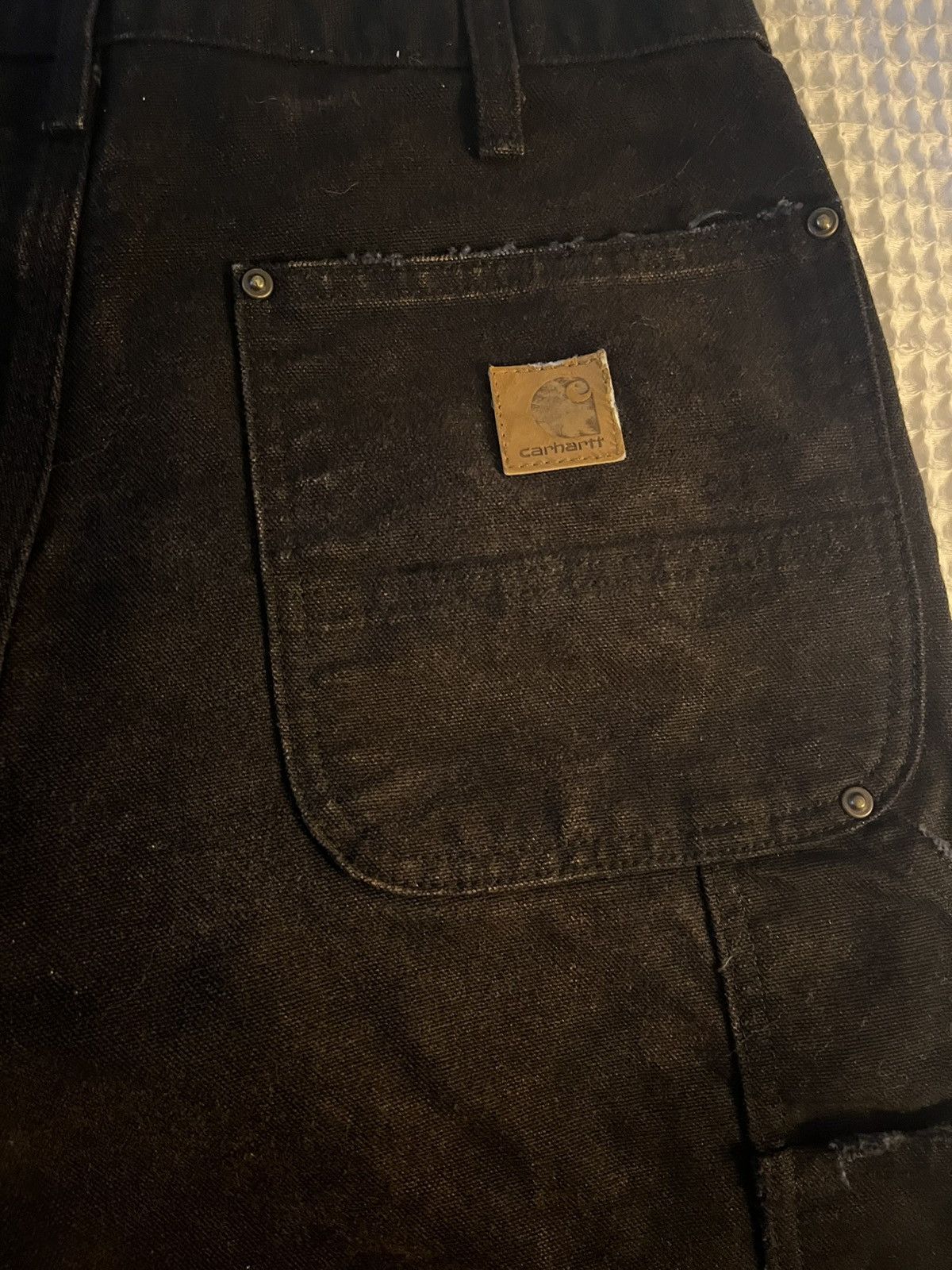 Carhartt Vintage black distressed carhartt double knee pants Size US 32 / EU 48 - 6 Thumbnail