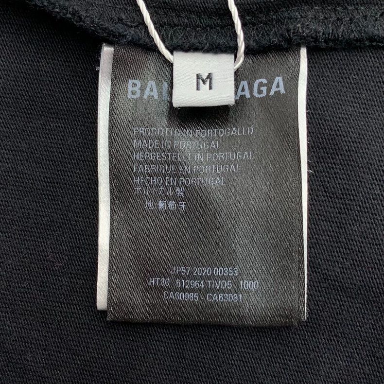 Balenciaga Balenciaga Black monogrammed cotton crewneck short sleeve Size M / US 6-8 / IT 42-44 - 6 Thumbnail
