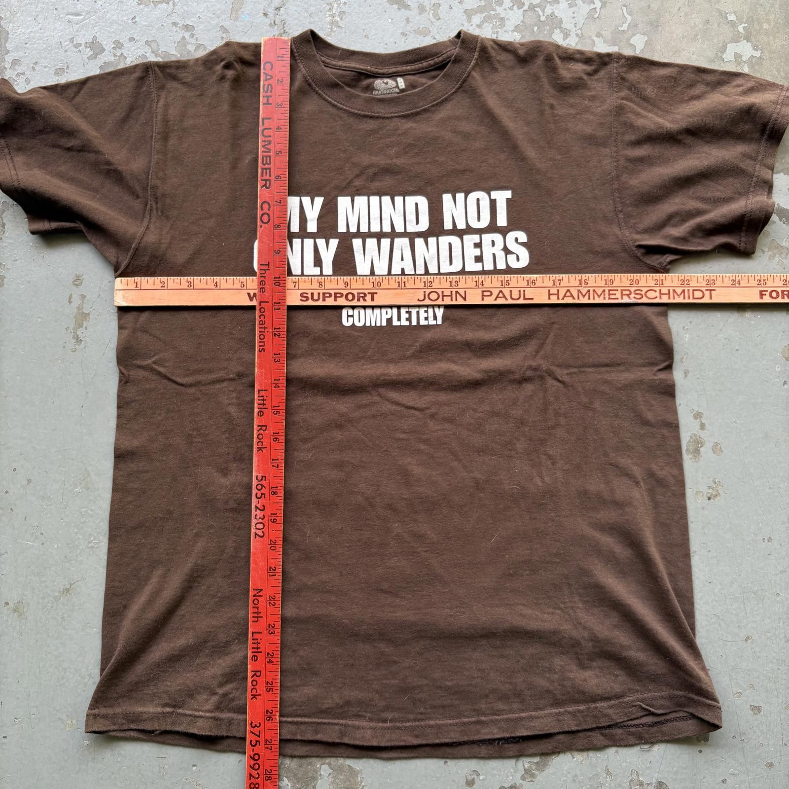 Fruit Of The Loom × Vintage Vintage Y2K My Mind Wanders And Leaves Completely Joke Shirt Size US M / EU 48-50 / 2 - 4 Thumbnail