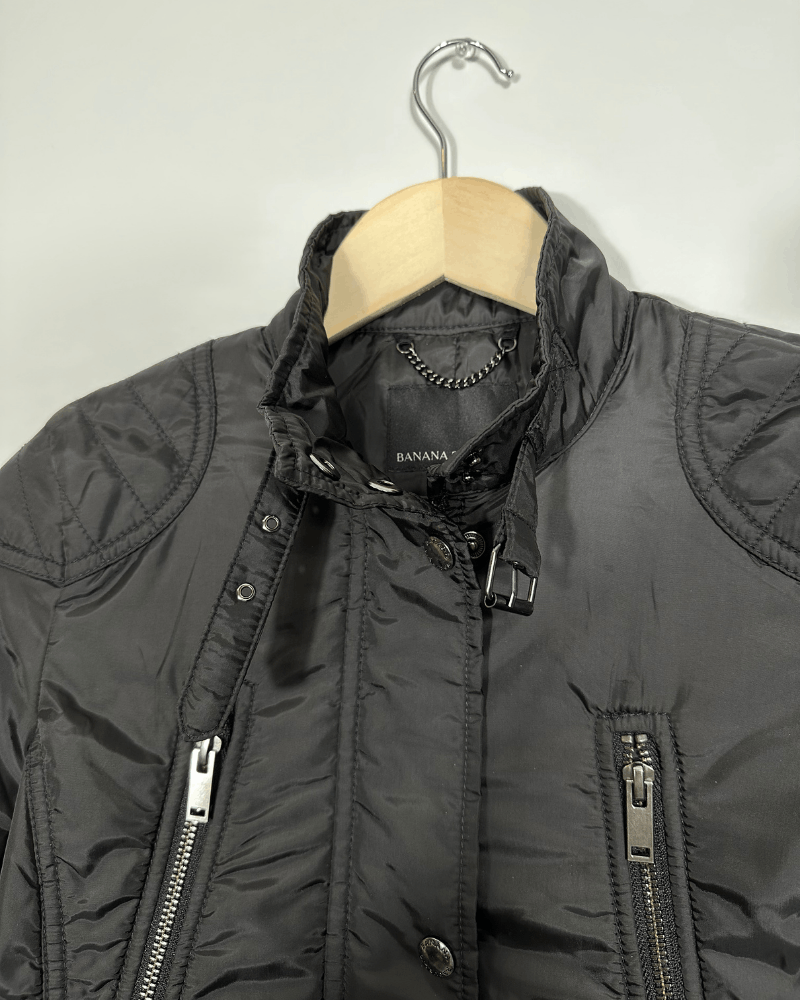 Banana Republic Banana Republic Women's Belted Black Jacket - Size XS Size XS / US 0-2 / IT 36-38 - 4 Thumbnail