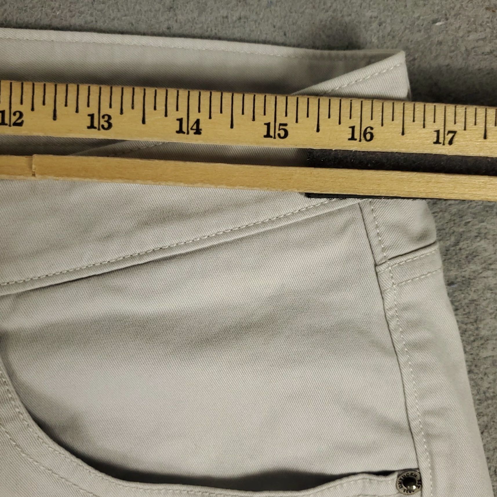 UNTUCKit UNTUCKit Pants Mens 33x32 Gray Chino 5-Pocket Flat Front Regular Straight Casual Trousers Mens Width 33in Inseam 32in 5 Pocket Belt Loops Logo Cotton Size US 33 - 3 Thumbnail