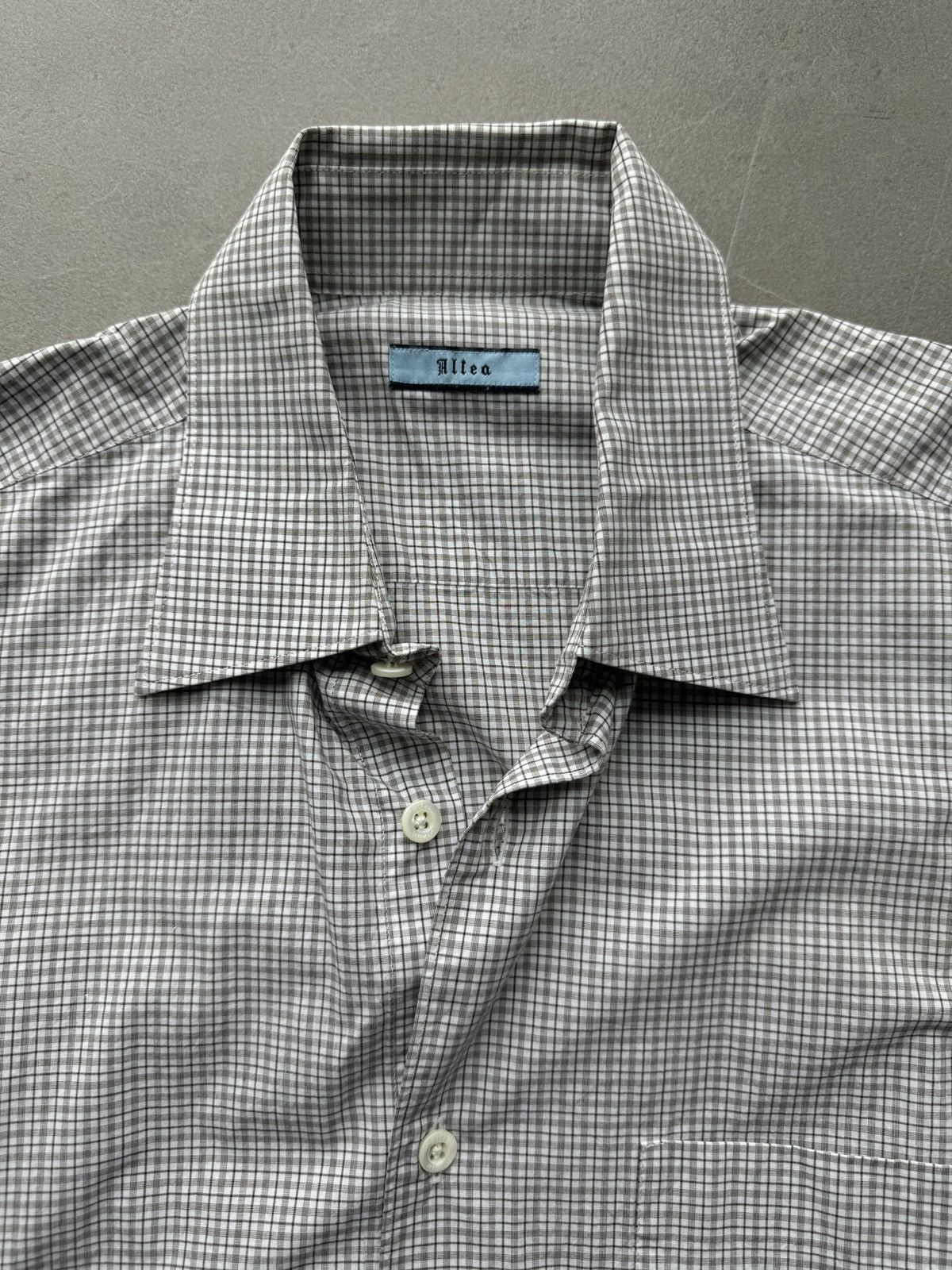 Altea ALTEA Milano ITALY Made Mens Small Checker Dress Shirt Size US M / EU 48-50 / 2 - 2 Thumbnail