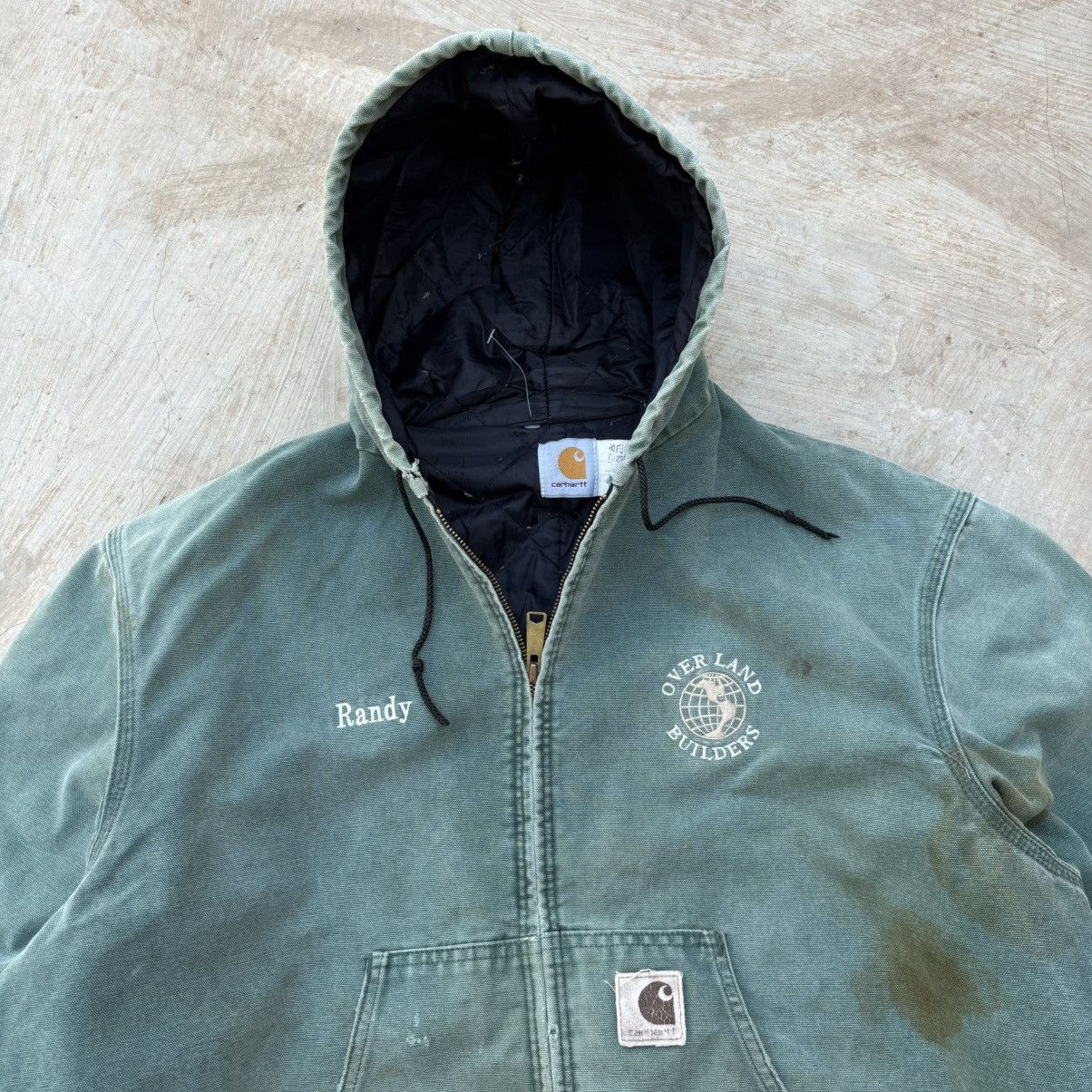 Carhartt Vintage 90s Sunfaded Carhartt Active Hooded Jacket Size US L / EU 52-54 / 3 - 3 Thumbnail