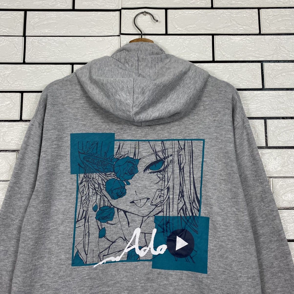 Japanese Brand Vintage Zipper Hoodie Ado Cartoon Big Logo Size US L / EU 52-54 / 3 - 10 Thumbnail