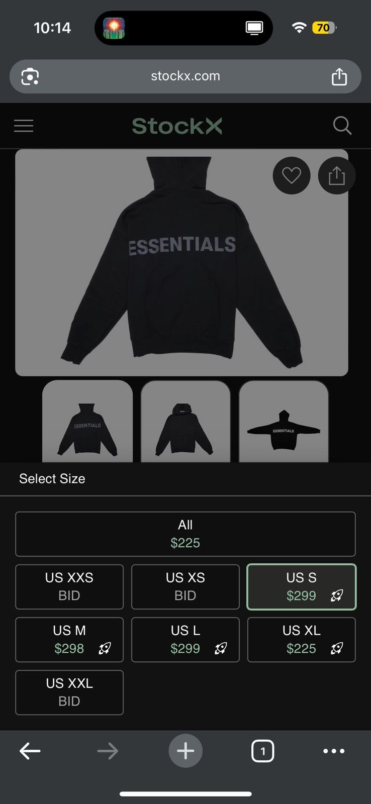 Fear of God 🔥Fear of God Essentials 3M Graphic Hoodie FW19 Black SZ S Size US S / EU 44-46 / 1 - 13 Thumbnail