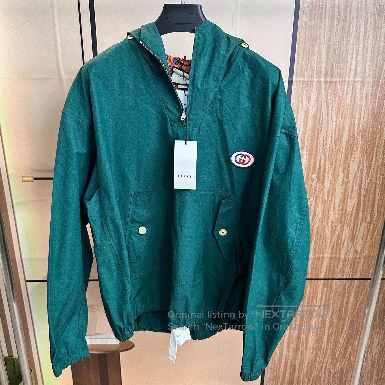 Gucci gucci half-zip double g jacket in green. Size US L / EU 52-54 / 3 - 1 Thumbnail