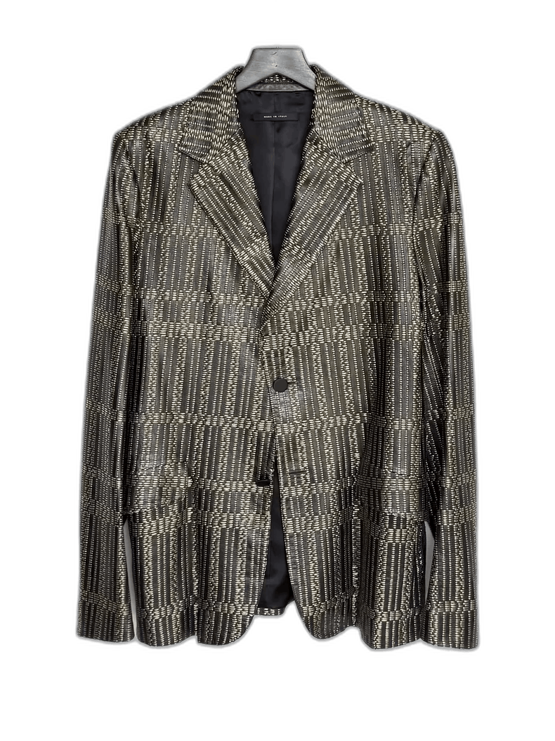 Gucci Gucci Hand-Embroidered Leather Blazer Size US L / EU 52-54 / 3 - 1 Thumbnail