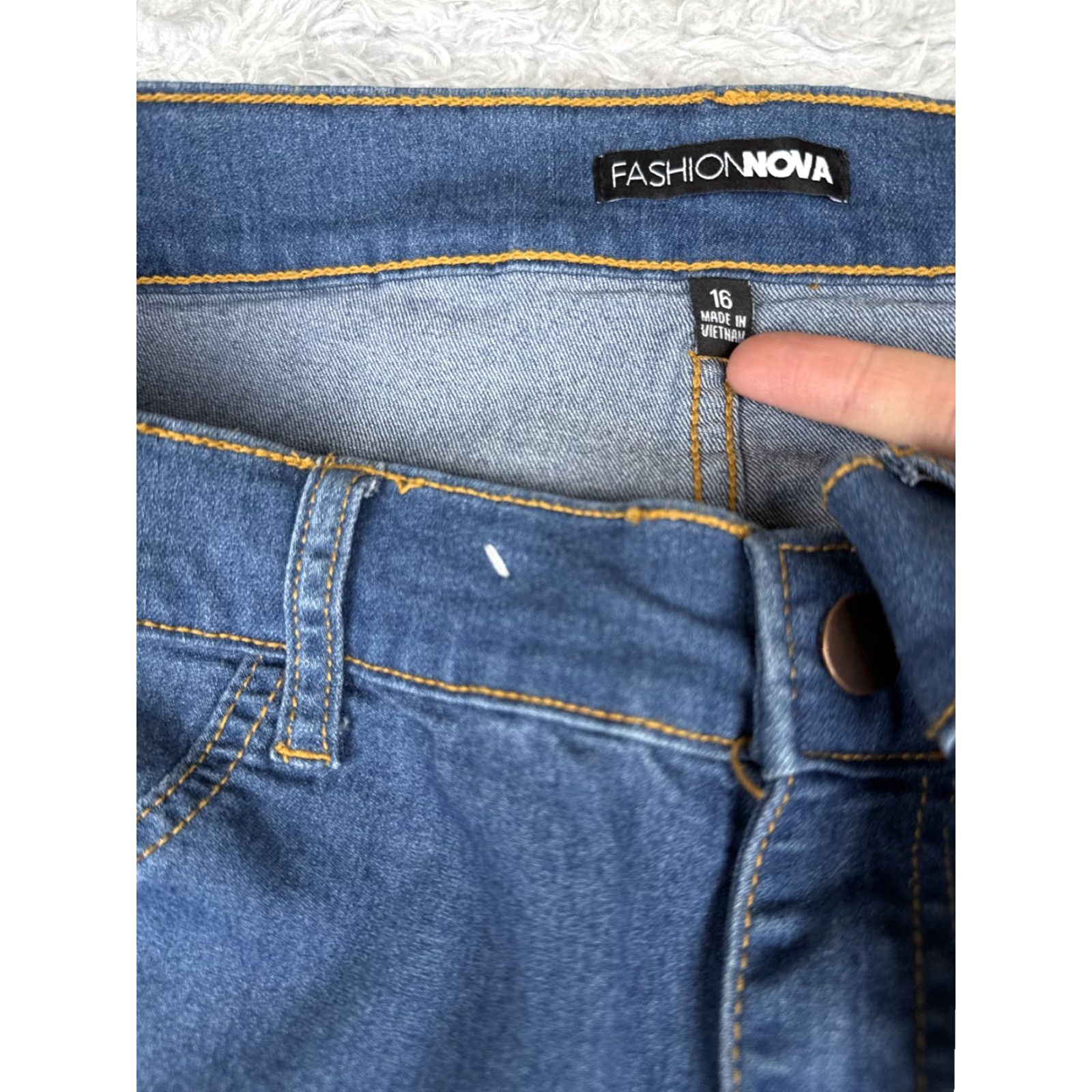 Fashion Nova Fashion Nova Jeans Womens 16 Blue Flare High Rise Bootcut Denim Pants Jeans Size 38" / US 16 / IT 52 - 6 Thumbnail