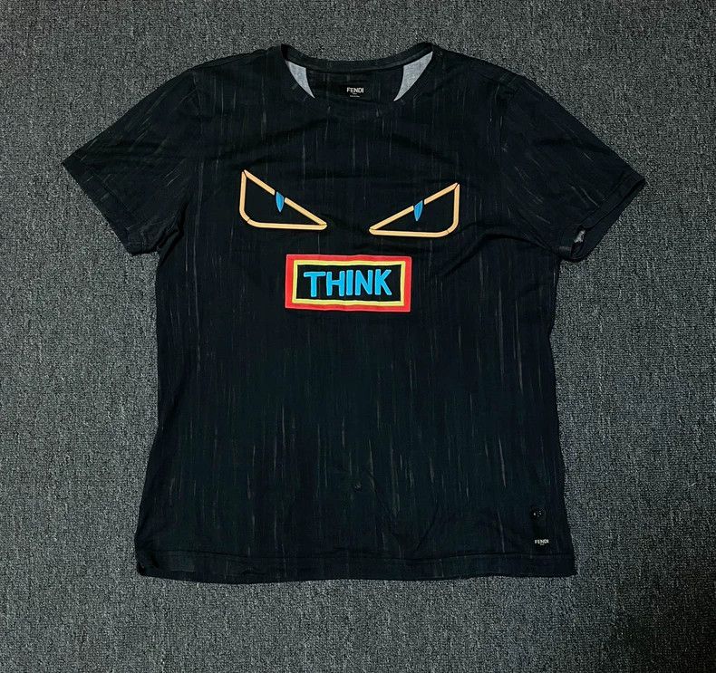 Fendi Fendi Devil Graphic Short Sleeve T-Shirt-yf Size US L / EU 52-54 / 3 - 1 Thumbnail