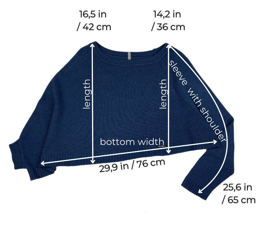Cop Copine COP COPINE WOMEN ASYMMETRICAL SWETER BLUE MERINO WOOL SIZE S Size S / US 4 / IT 40 - 3 Thumbnail