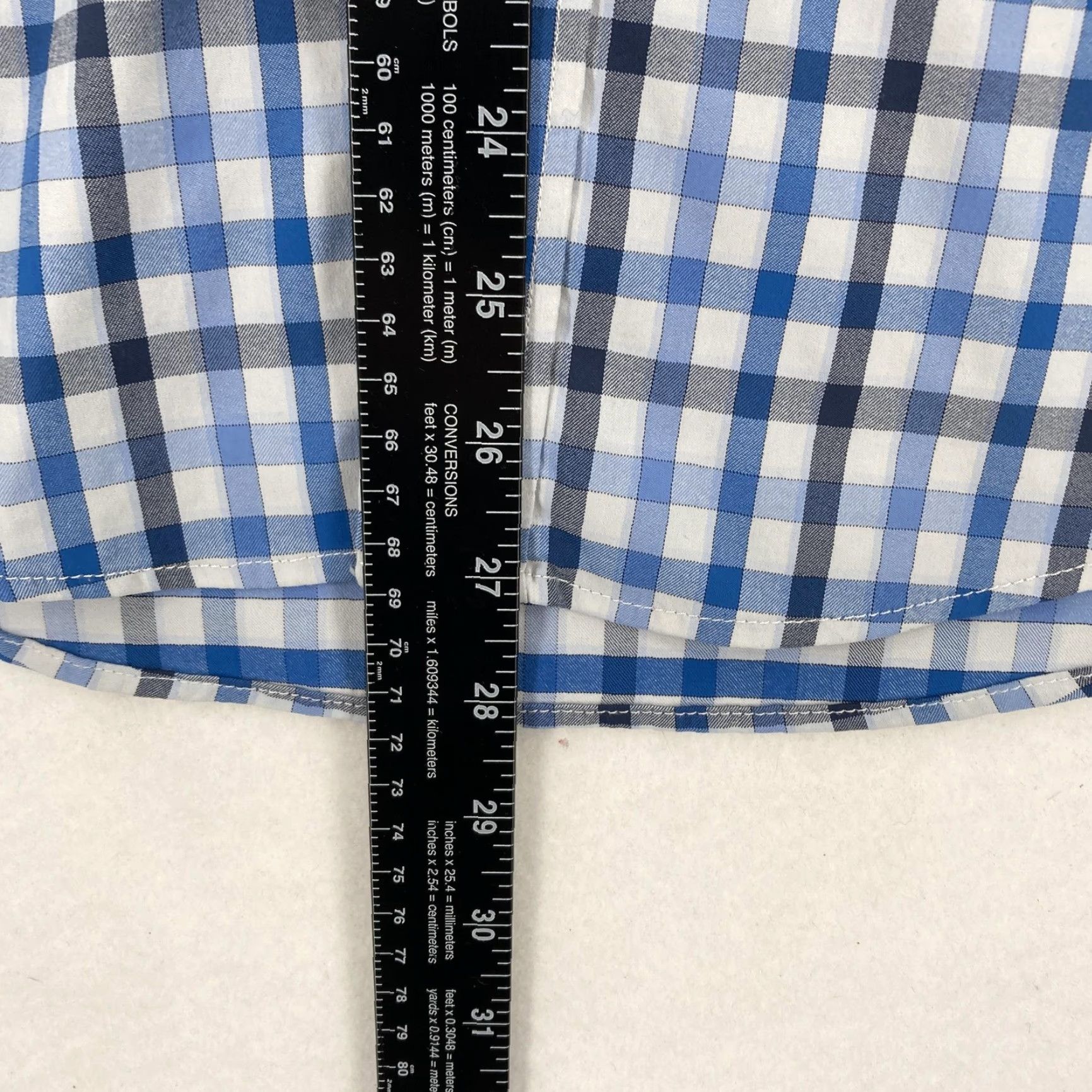 UNTUCKit UNTUCKit Shirt Mens Medium Blue Plaid Slim Fit Long Sleeve Button-Down Stretch Size US M / EU 48-50 / 2 - 6 Thumbnail