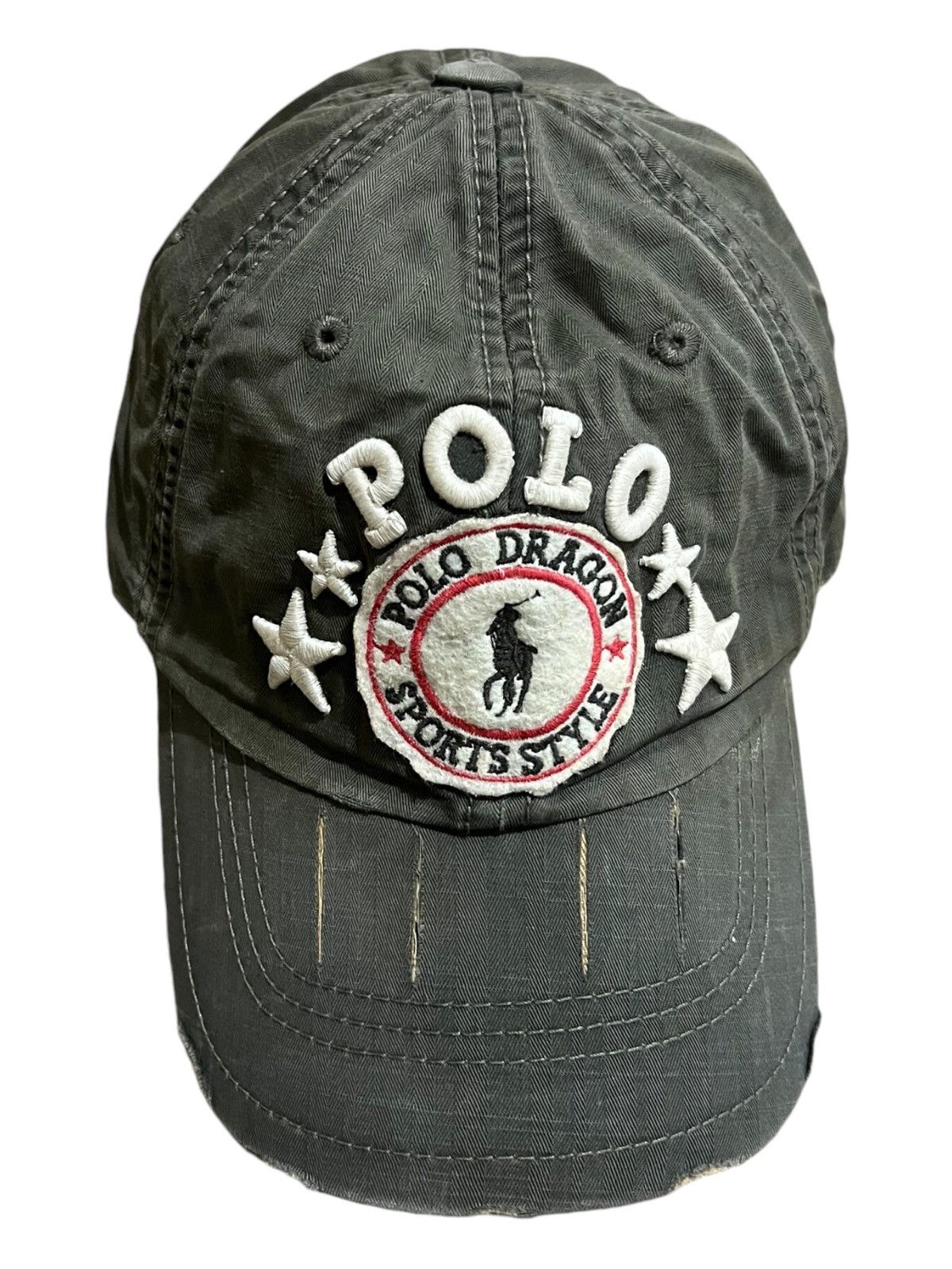 Lo Life Old Polo Ralph Lauren Polo Dragon Distressed Cap Size ONE SIZE - 4 Thumbnail