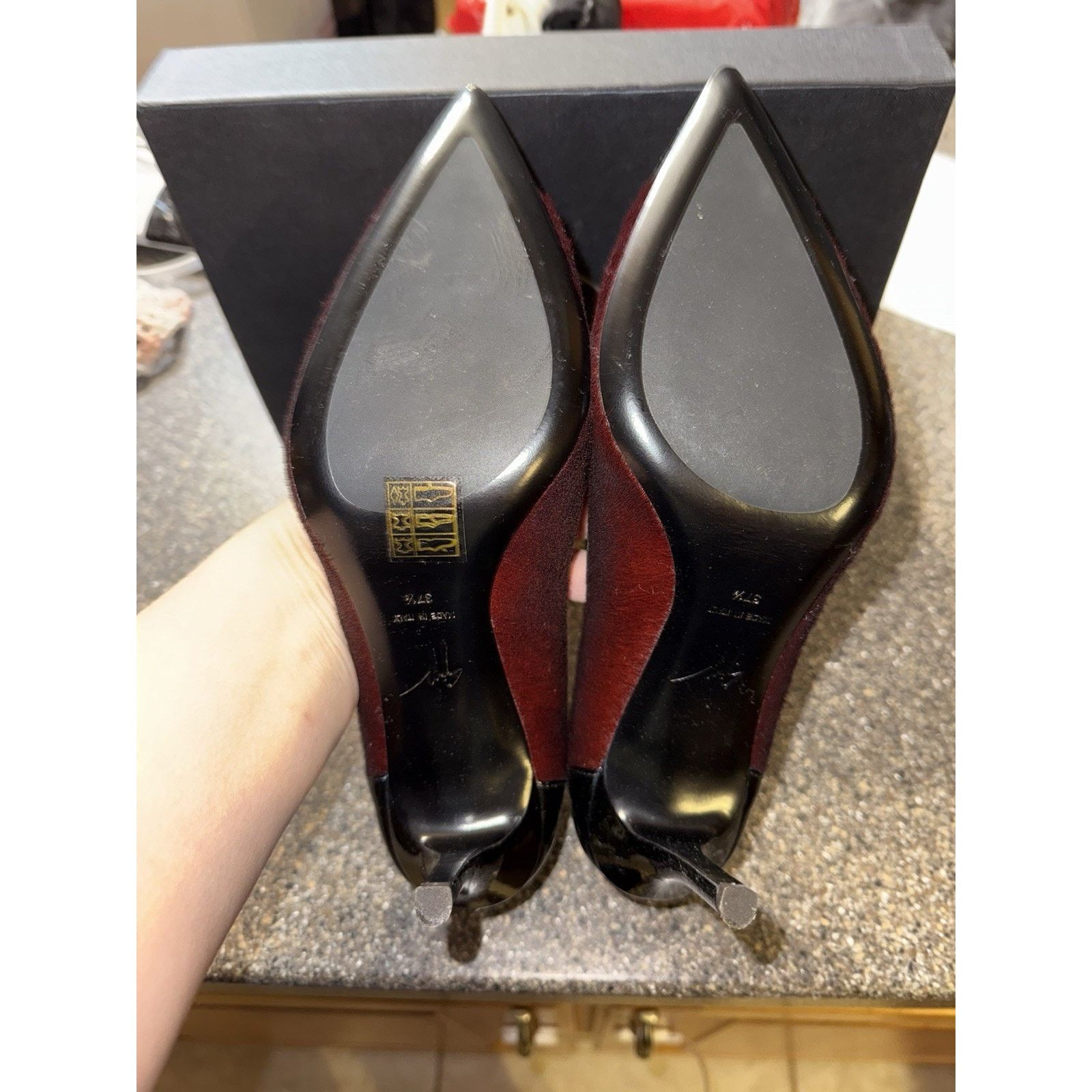 Giuseppe Zanotti Giuseppe Zanotti Pony Hair Women's Heels Size 37.5 NIB Size US 7.5 / IT 37.5 - 5 Thumbnail