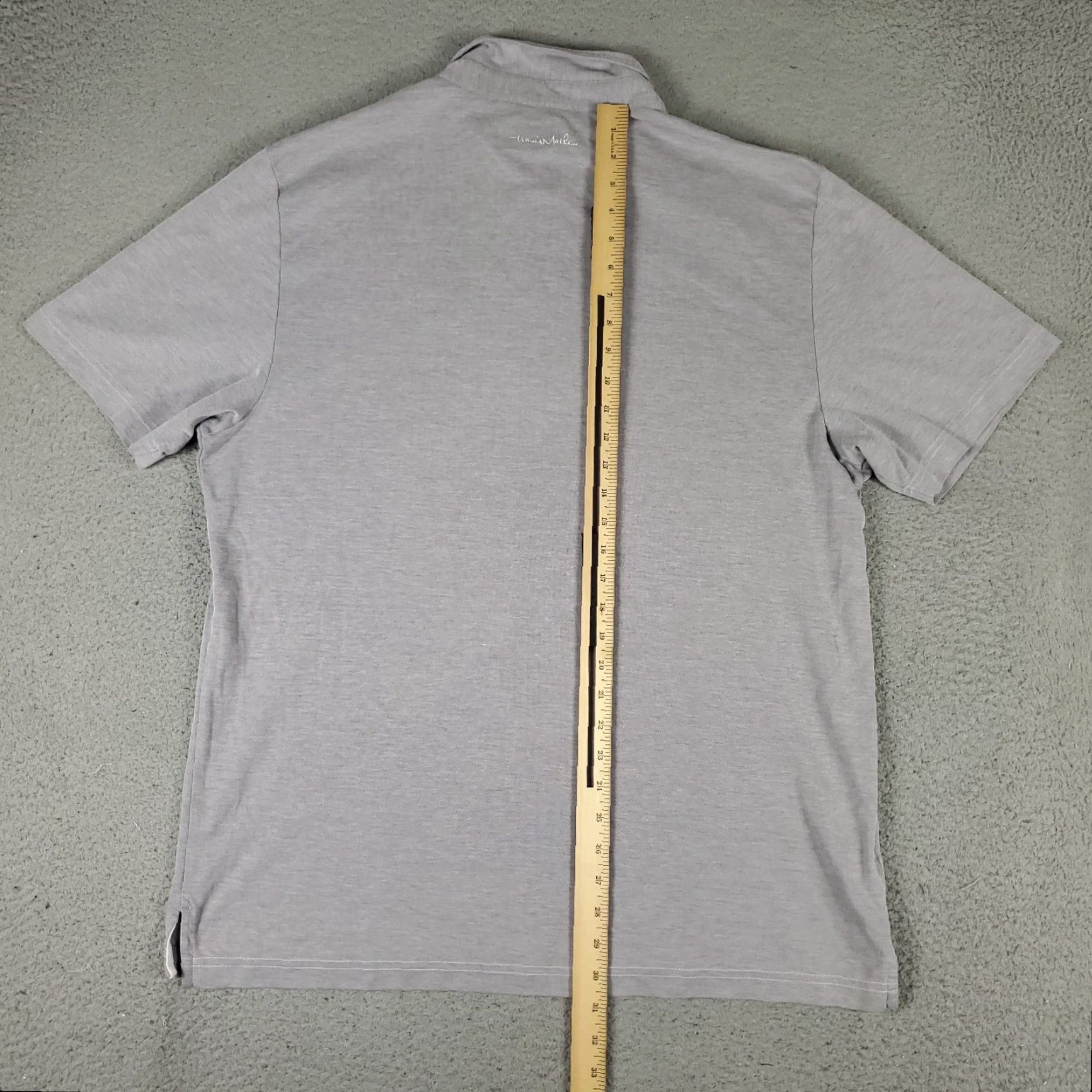 TravisMathew Travis Mathew Polo Shirt Mens XL Gray Solid Short Sleeve Casual Button-Down Brand Polo Mens XL Gray Size US XL / EU 56 / 4 - 4 Thumbnail