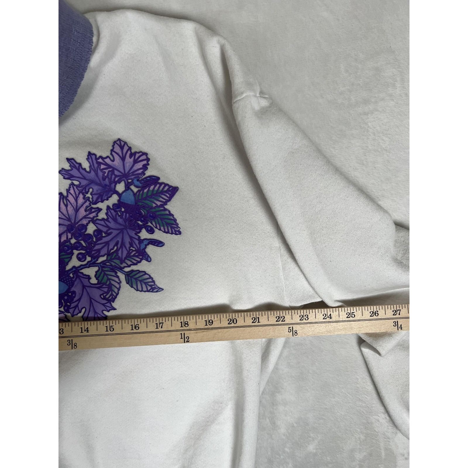 Vintage Vintage Morning Sun Sweatshirt Womens Large White Purple Flo Size L / US 10 / IT 46 - 8 Thumbnail