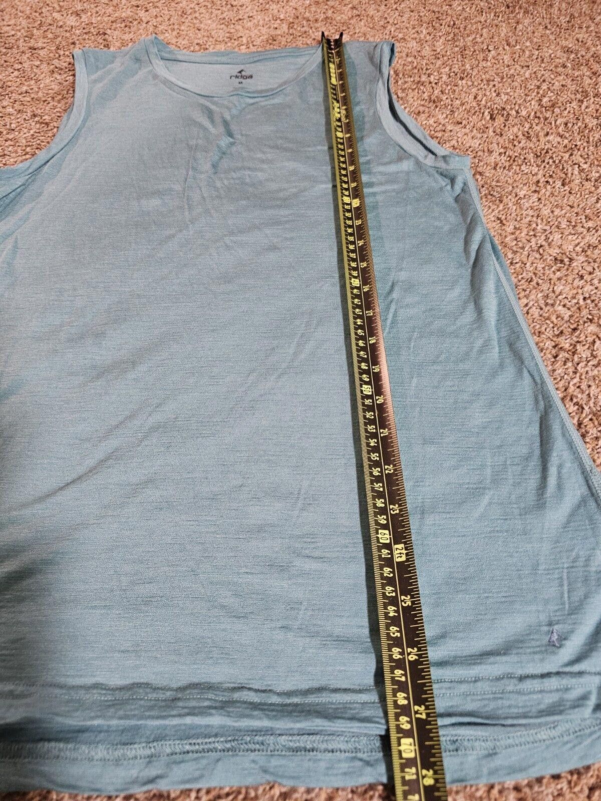 Designer Merino Ridge Tank Top Medium Blue Merino Wool Lyocell Size M / US 6-8 / IT 42-44 - 4 Thumbnail