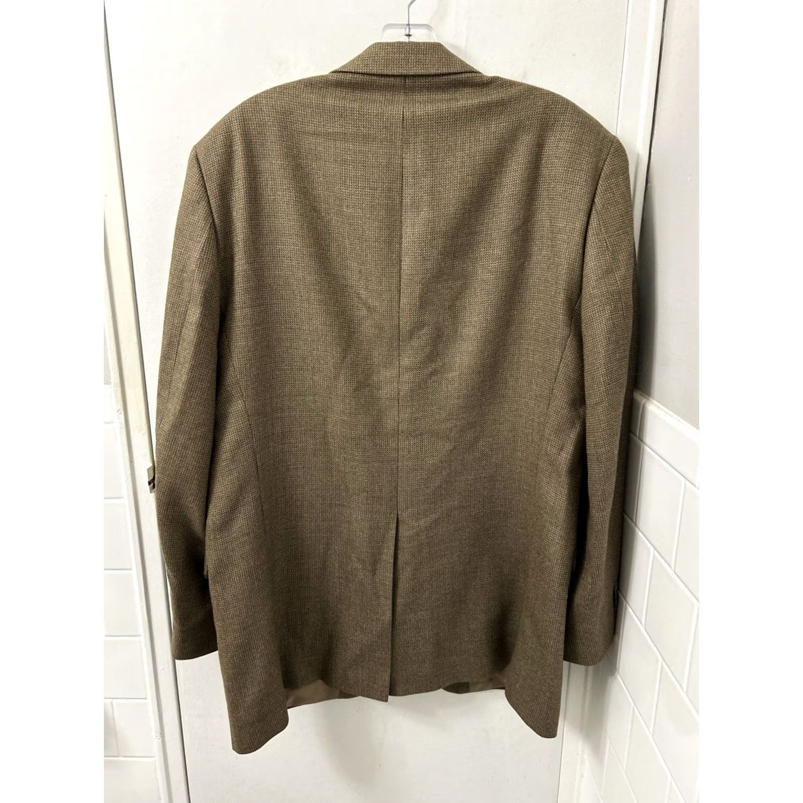 Ralph Lauren VINTAGE? (No) Lauren Ralph Lauren Blazer Mens 42L Brown 100% Wool Basketweave Sport Coat Shirt? Size 42R - 6 Thumbnail